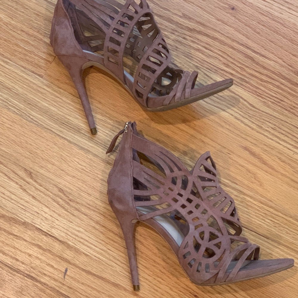 Zara Suede cut out Sandals